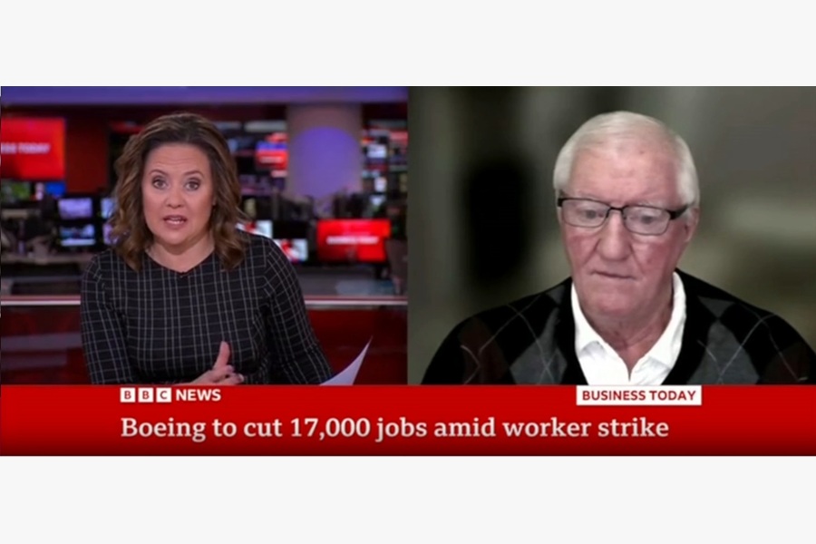Interview with BBC about Boeing layoffs and upcoming union vote